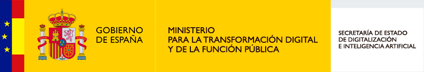 Logotipo Ministerio para la transformación digital y de la función pública